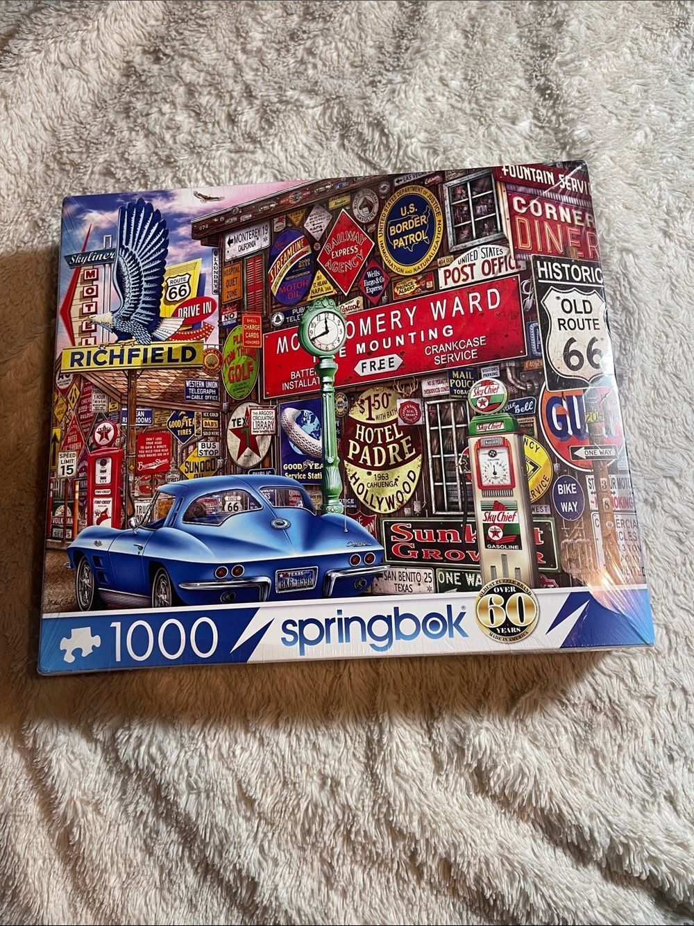 Route 66 Nostalgic Sign Collage Puzzle - 1000 pieces new Springbok
